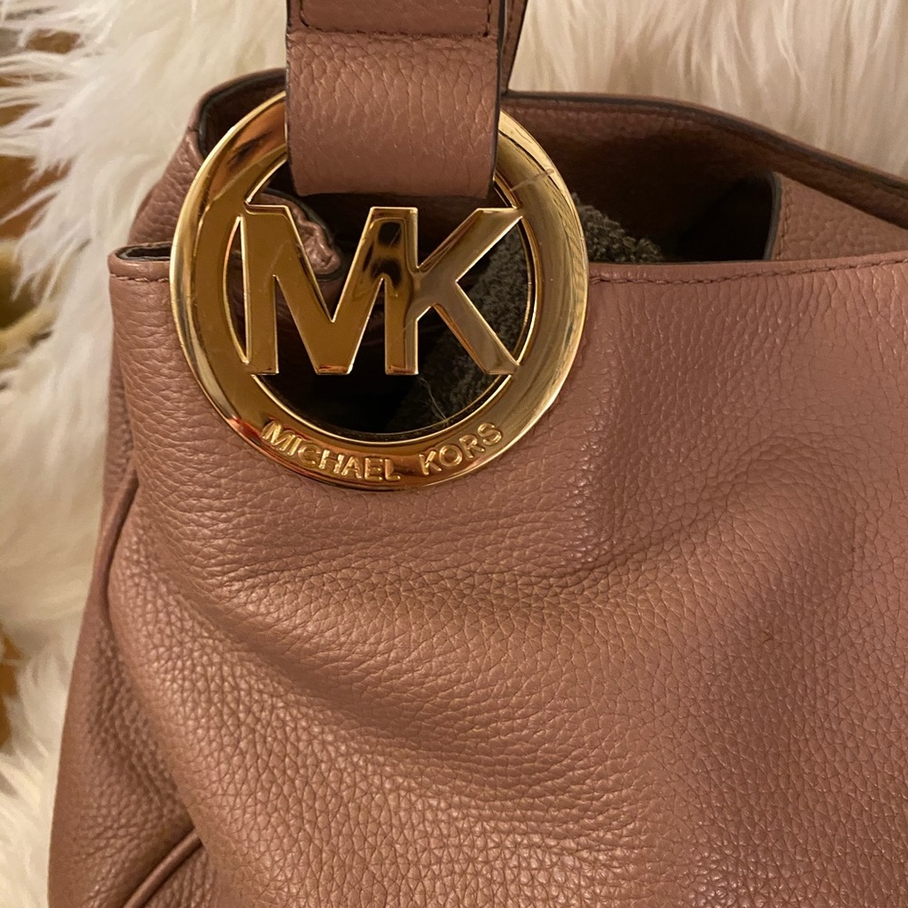 Michael Kors Dusty Rose Leather Tote Bag - Picture 2 of 8